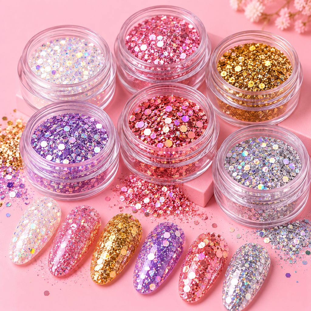 glitter nail